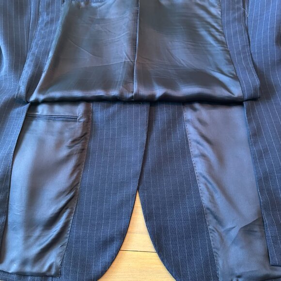 Sartoria Partenopea Navy Pinstripe Summer Suit 48R - Picture 11 of 14
